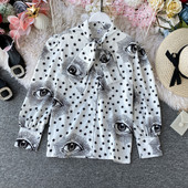 Μοντέρνο γυναικείο πουκάμισο με κορδέλα και μακριά μανίκια σε λευκό και ροζ χρώμα