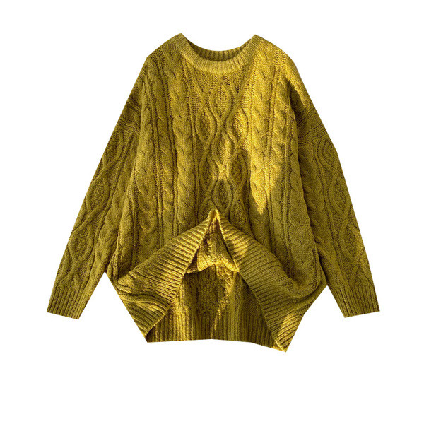 Μοντέρνο γυναικείο πουλόβερ  με ωοειδές λαιμόκοκκο και μακρύ μανίκι σε πράσινο, γκρι, μαύρο, ροζ, μπεζ και μπορντό χρώμα