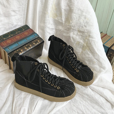 Καθημερινές  μπότες eco σουέτ φθινόπωρο-χειμώνα με κορδόνια και χαμηλή σόλα σε λευκό, καφέ και μαύρο χρώμα