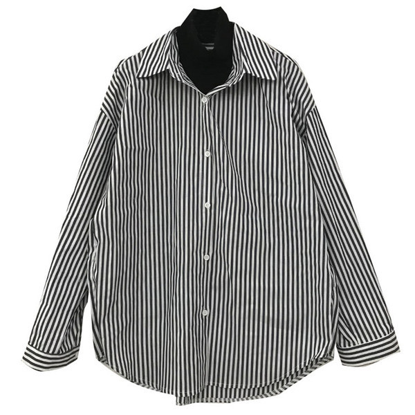 Γυναικείο ριγέ πουκάμισο με κλασικό γιακά και κουμπιά σε διάφορα χρώματα