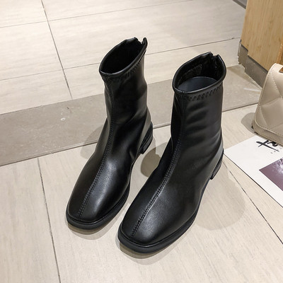 Οι γυναικείες μπότες του φθινοπώρου από οικολογικό δέρμα - καλσικό μυτερό μοντέλο σε καφέ και μαύρο χρώμα