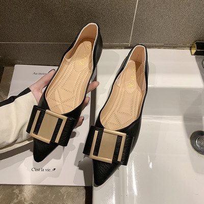 Γυναικεία παπούτσια από  έκο δέρμα με μπεζ, πράσινο και μαύρο χρώμα