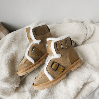 Női csizma csattal, puha béléssel fekete és barna színben