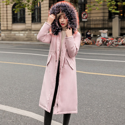 Geaca de iarna lunga de dama model NOU cu gluga colorata in cinci culori