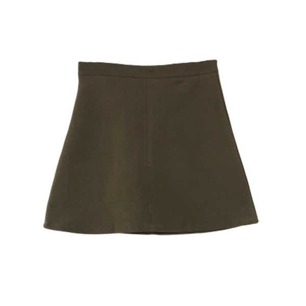 Μοντέρνο γυναικείο φόρεμα με ψηλή μέση - καφέ και μαύρο χρώμα