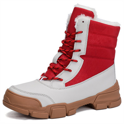 ÚJ modell női téli csizma fűzővel és puha béléssel fehér, piros, kék és fekete színekben
