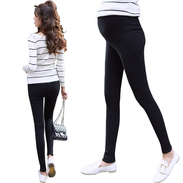 Καθημερινό γυννεικείο κολάν  για έγκυες γυναίκες με μαύρο χρώμα