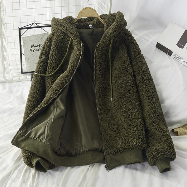 Női kabát cipzárral és kapucnival rózsaszín, fekete, bordó, kék, sárga és fekete színben