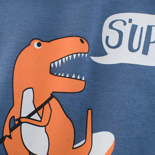 Παιδική μπλούζα για αγόρια σε τρία χρώματα με διαφορετικές εφαρμογές και στρογγυλό ντεκολτέ