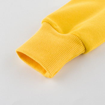 Детска блуза за момчета в жълт цвят с апликация и дълъг ръкав