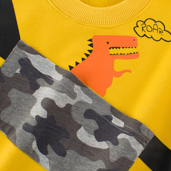 Παιδική μπλούζα για αγόρια σε κίτρινο χρώμα με μακρύ μανίκι