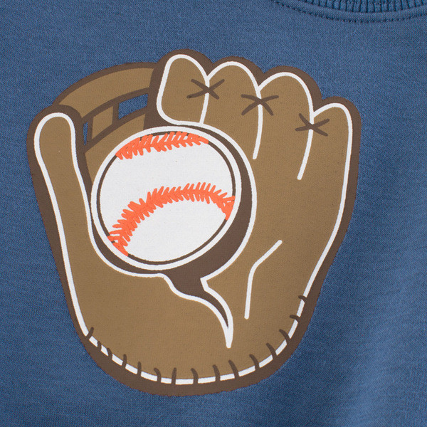 Παιδική μπλούζα για αγόρια σε μπλε χρώμα με εφαρμογή και μακριά μανίκια