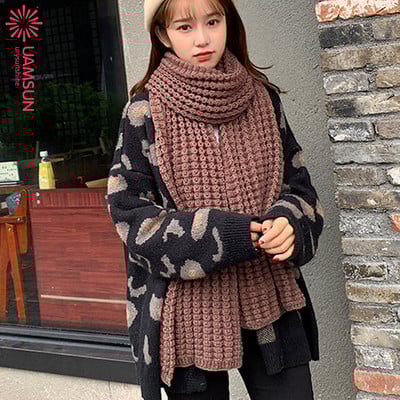 Kötött női téli sál tíz színben