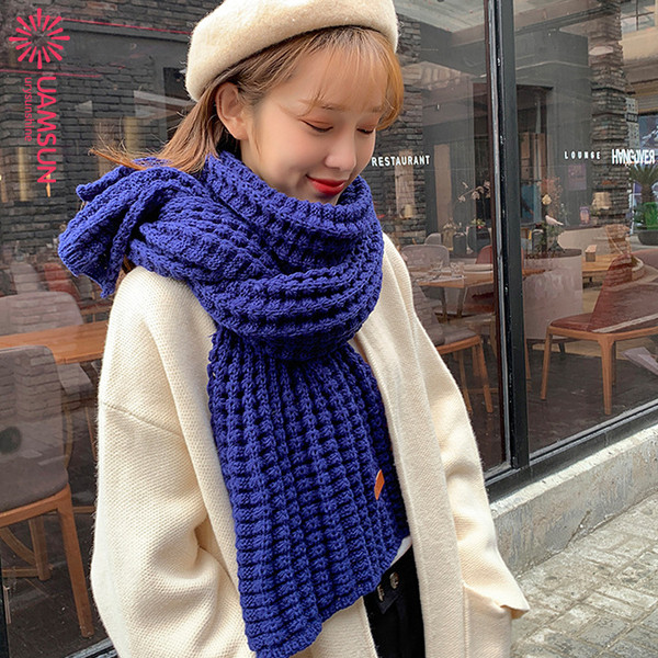 Kötött női téli sál tíz színben