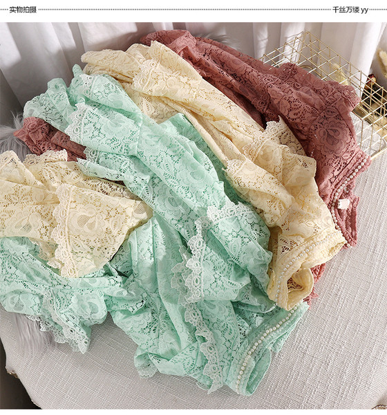 Νέο μοντέλο γυναικείο πυκάμισο  δαντέλας με διακόσμηση πέρλες  και μακρύ μανίκι σε πέντε χρώματα