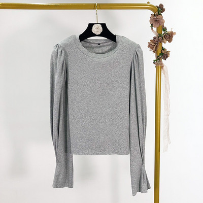 Casual Γυναικεία Μπλούζα με βολάν μανίκι σε Ροζ, Πράσινο, Μπλε και Μαύρο χρώμα