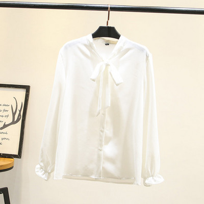 Μοντέρνο γυναικείο πουκάμισο με κολάρο και μακρύ μανίκι σε μπλε, μαύρο, λευκό και ροζ χρώμα