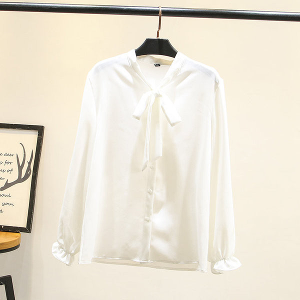 Μοντέρνο γυναικείο πουκάμισο με κολάρο και μακρύ μανίκι σε μπλε, μαύρο, λευκό και ροζ χρώμα