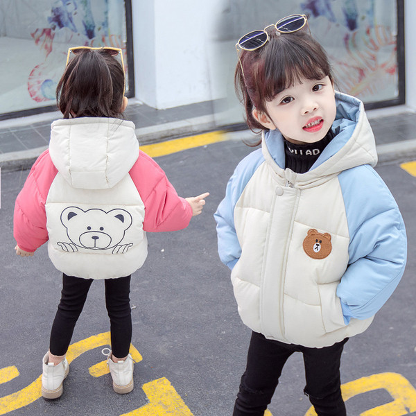 Παιδικό μπουφάν για κορίτσια σε τρία χρώματα με κεντήματα και εφαρμογές