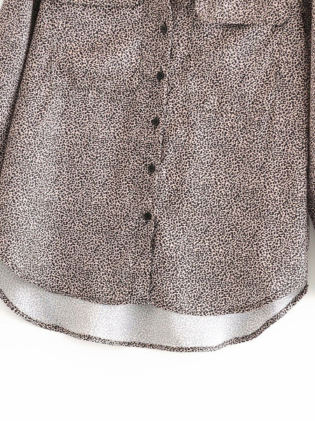 Klasszikus, leopárdmintás női alkalmi ingmodell