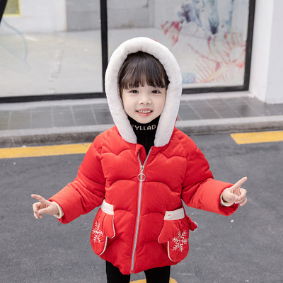 Gyerek dzseki lányoknak piros és lila színben 3D elemekkel és kapucnival