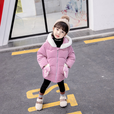 Gyerek dzseki lányoknak piros és lila színben 3D elemekkel és kapucnival