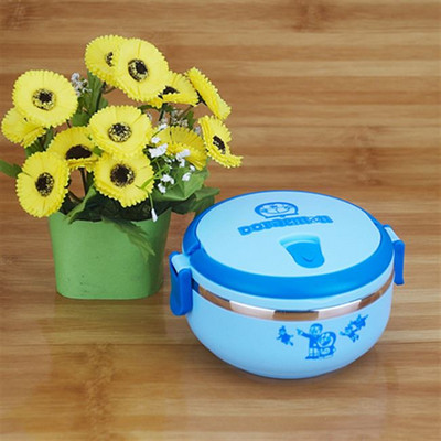 Παιδικό θερμομονωτικό κουτί τροφίμων από ανοξείδωτο χάλυβα με διαφορετικές εφαρμογές σε καφέ, ροζ και μπλε χρώμα