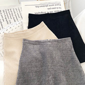 Retro stílusú női szoknya három színben, magas derékkal és cipzárral