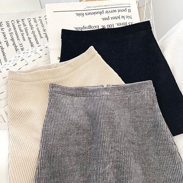 Retro stílusú női szoknya három színben, magas derékkal és cipzárral