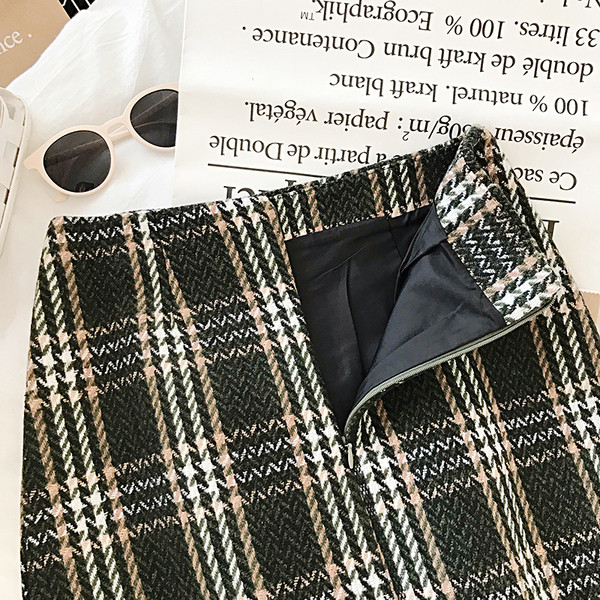 Retro stílusú női szoknya három színben A-vonallal és magas derékkal