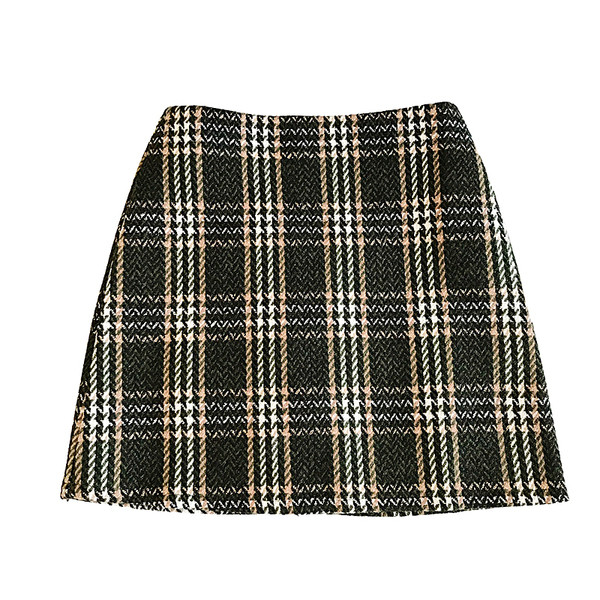 Retro stílusú női szoknya három színben A-vonallal és magas derékkal