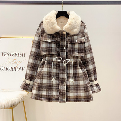 Γυναικεία παλτό με κορδόνια στη μέση και ζώνη στα  μανίκια σε καφέ και κόκκινο χρώμα