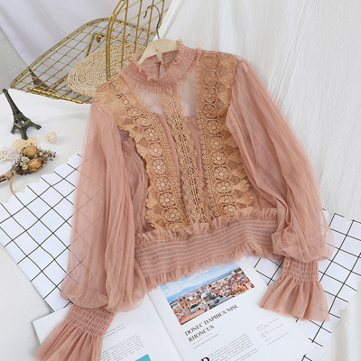 Κομψή γυναικεία μπλούζα με φαρδιά μανίκια λωτού σε διάφορα χρώματα