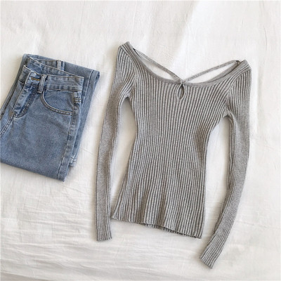 Lezser női blúz négy színben, hosszú ujjal és kerek nyakkivágással