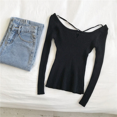 Lezser női blúz négy színben, hosszú ujjal és kerek nyakkivágással