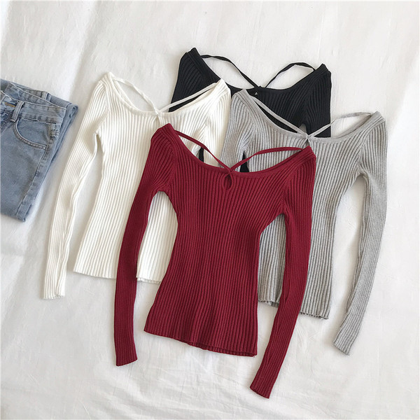 Lezser női blúz négy színben, hosszú ujjal és kerek nyakkivágással