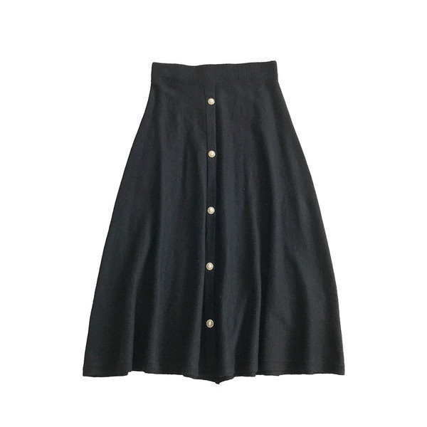 Lezser női szoknya szabású modell három színben, gombokkal
