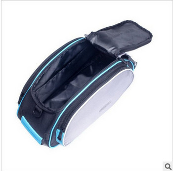 Многофункционална водоустойчива чанта за велосипед с голям капацитет в черен и син цвят