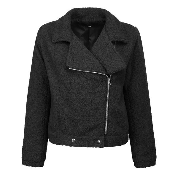 Modern női kabát cipzárral és pehelyszínnel barna, bézs, piros és fekete színben