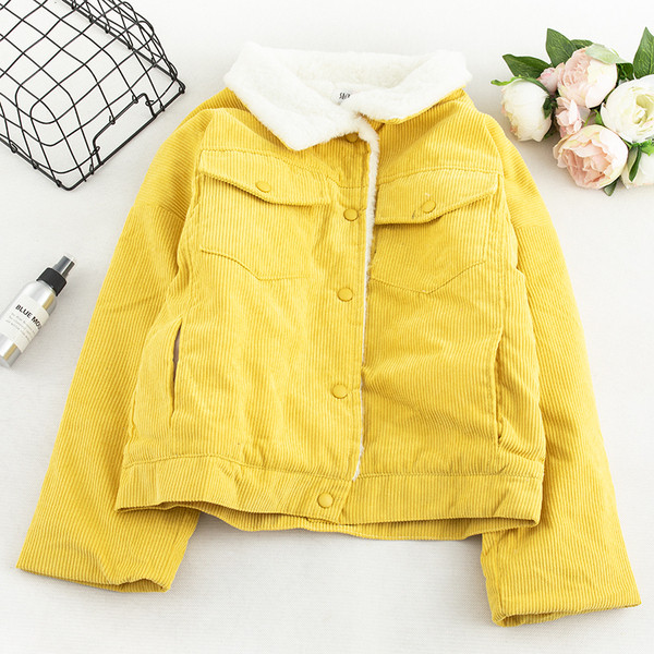 ΝΕΟ μοντέλο γυναικείο μπουφάν με κουμπιά σε ροζ, μπλε, κίτρινο, μπεζ και πράσινο χρώμα