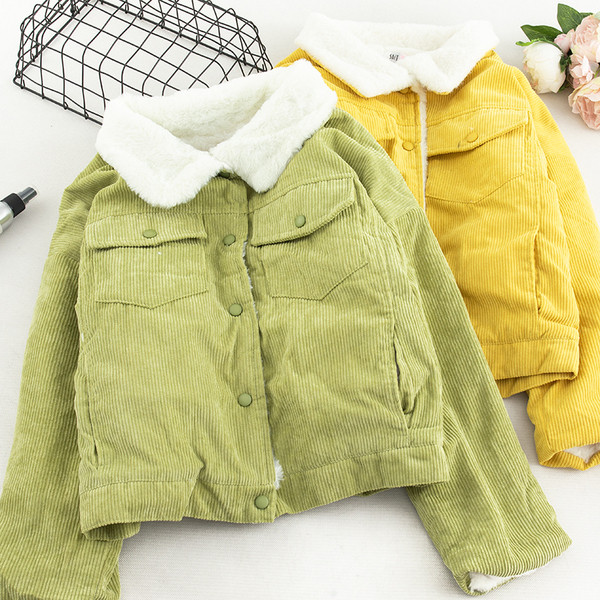 ΝΕΟ μοντέλο γυναικείο μπουφάν με κουμπιά σε ροζ, μπλε, κίτρινο, μπεζ και πράσινο χρώμα