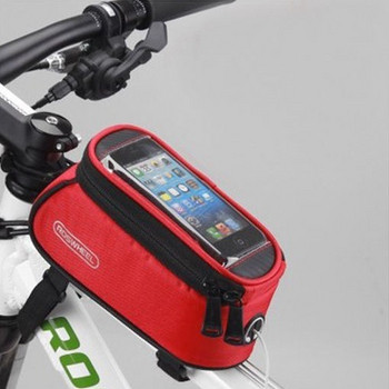 Водоустойчива велосипедна чанта със сензорен екран в черен, червен и жълт цвят