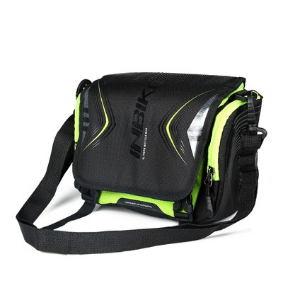 INBIKE Αδιάβροχη τσάντα  ποδηλάτου σε μαύρο, κόκκινο και πράσινο χρώμα