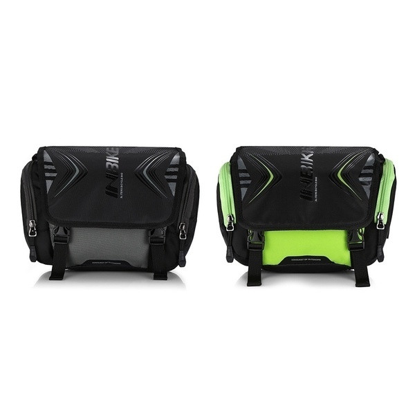 INBIKE Αδιάβροχη τσάντα  ποδηλάτου σε μαύρο, κόκκινο και πράσινο χρώμα