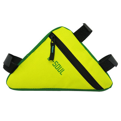 Τριγωνική τσάντα ποδηλάτου σε μαύρο, κόκκινο, κίτρινο και μπλε χρώμα