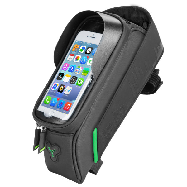 Αδιάβροχη τσάντα ποδηλάτου με οθόνη αφής 5.8 "με ευαίσθητη TPU για μαύρο κινητό
