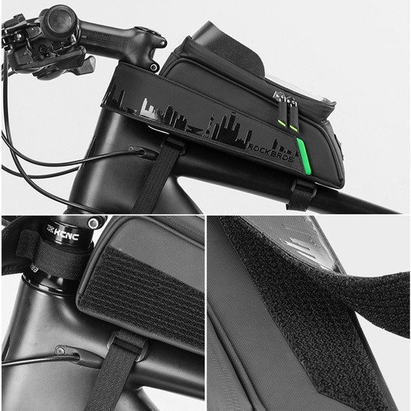Αδιάβροχη τσάντα ποδηλάτου με οθόνη αφής 5.8 "με ευαίσθητη TPU για μαύρο κινητό