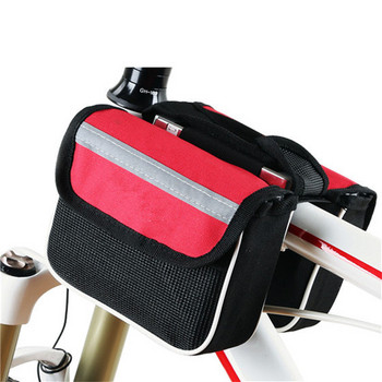 Διπλή τσάντα ποδηλάτου 6 λίτρων με χωρητικότητα μαύρου, κόκκινου και μπλε χρώμα