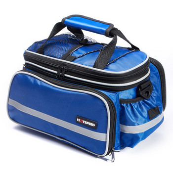Πολυλειτουργική τσάντα ποδηλάτου υψηλής χωρητικότητας σε μαύρο, κόκκινο και μπλε χρώμα