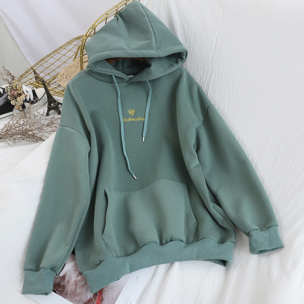 Μοντέρνο γυναικέιο φούτερ με κουκούλα με μακριά μανίκια σε διάφορα χρώματα